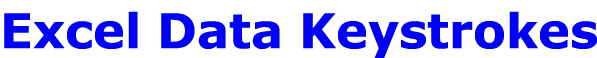 Excel Data Keystrokes