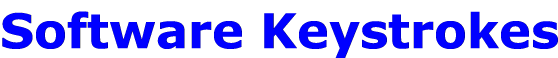 Software Keystrokes